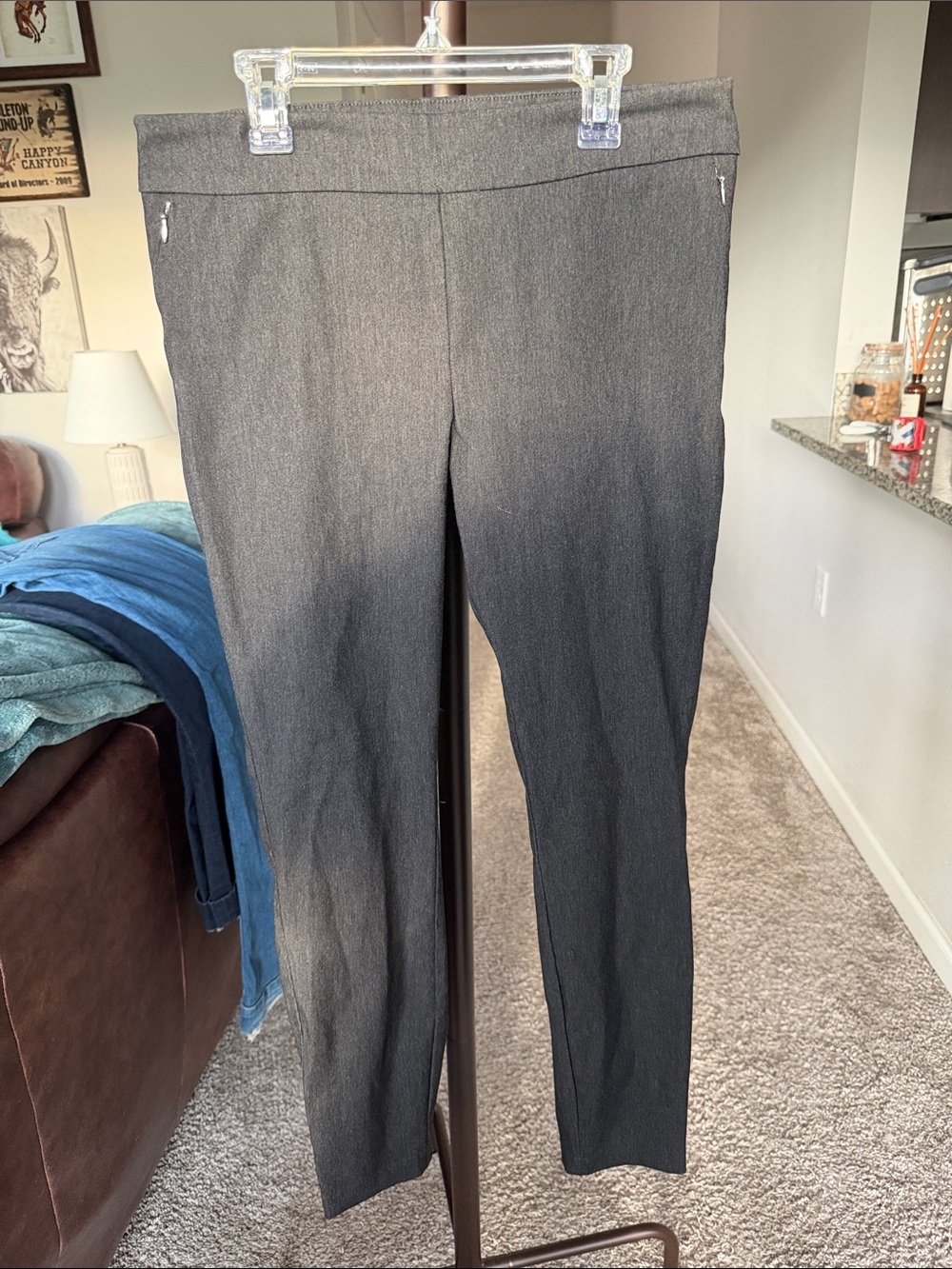 Women’s Grey Work Ponte Pants